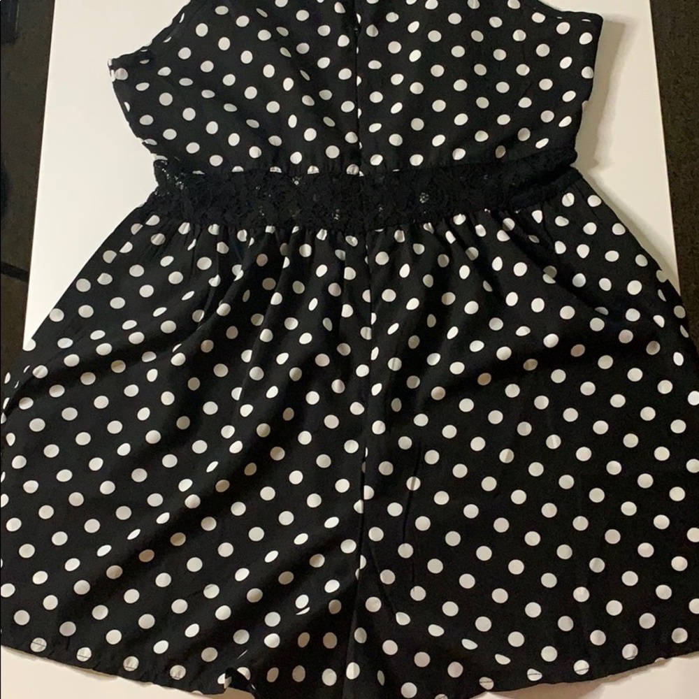 Black and White Polka Dot Romper